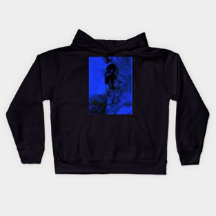 Special processing. For you roses, and dark price I keep for myself. Hand holding rose with dagger end. Blue. Kids Hoodie